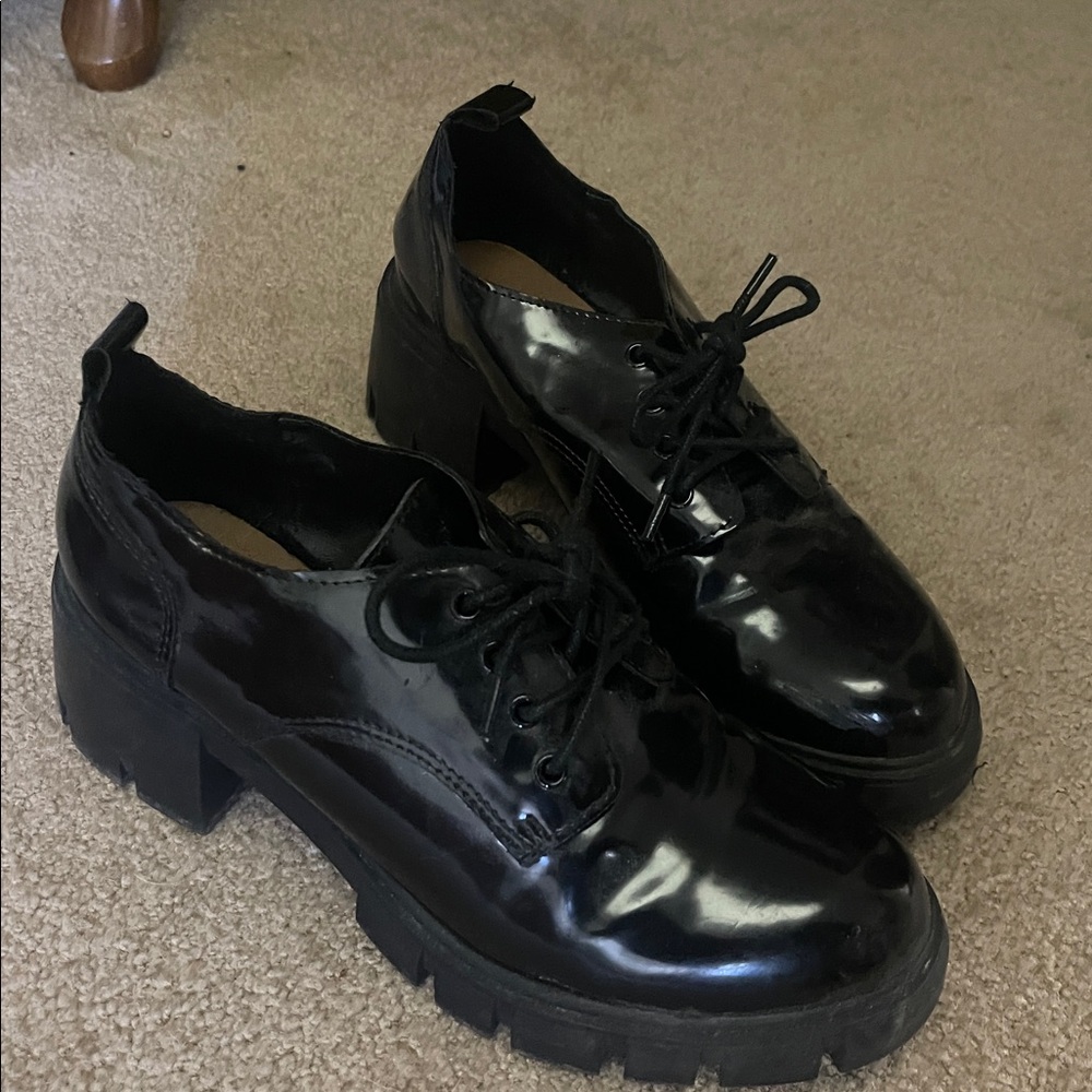 Madden Girl Black Combat Boots